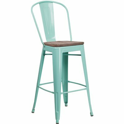 Flash Furniture 30 in. Mint Green Bar Stool 309643590