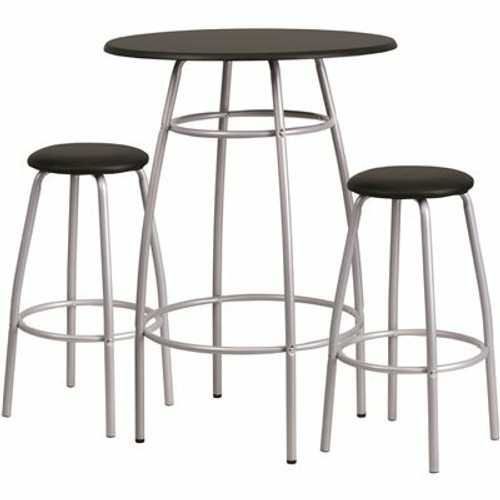 Carnegy Avenue 28 in. Bar Height Black Bar Stool