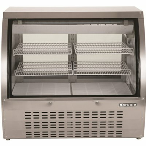 Norpole 48 in. W 18 cu. ft. Commercial Specialty Refrigerated Deli Case, in Stainless