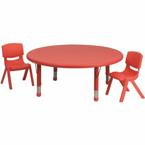 Carnegy Avenue Red 3-Piece Table and Chair Set 309966924