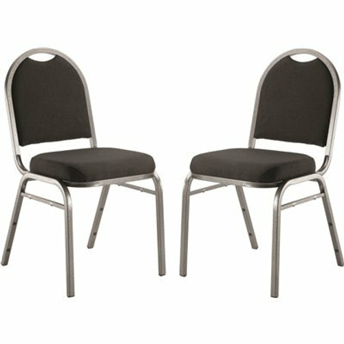 National Public Seating 9200-Series Ebony Black Seat/Silver Vein Frame Premium Fabric Upholstered Stack Chair (Pack of 2) National Public Seating 9200-Series Ebony Black Seat/Silver Vein Frame Premium Fabric Upholstered Stack Chair (Pack of 2)