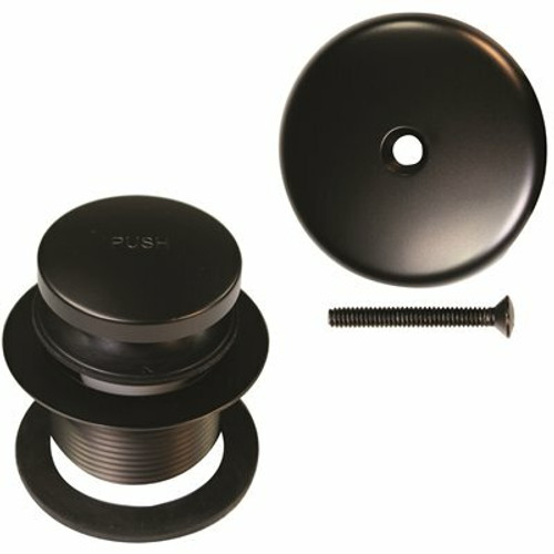 Westbrass 1-1/2 in. NPSM Coarse Thread Tip-Toe Bathtub Drain Trim with One-Hole Overflow Faceplate, Oil Rubbed Bronze