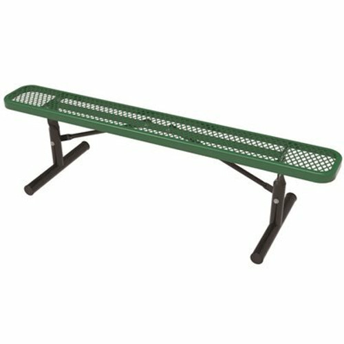 Everest 8 ft. Green Portable Park Bench without Back