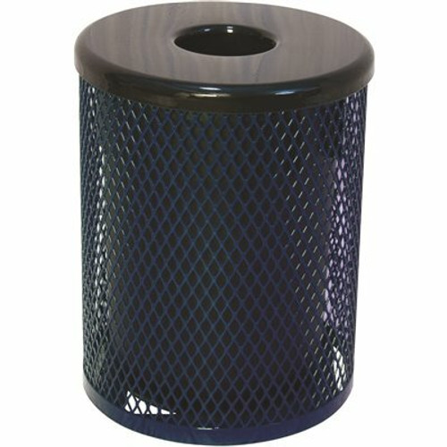 Everest 32 Gal. Ultra-Blue Trash Receptacle with Flat Top