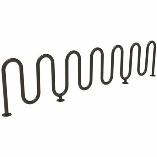 15-Bike Black Surface Mount Heavy-Duty Wave Rack 15-Bike Black Surface Mount Heavy-Duty Wave Rack