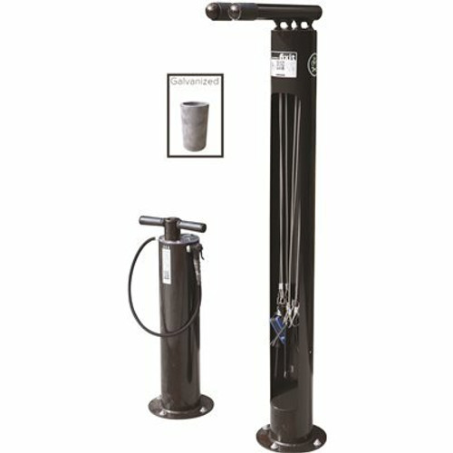 Galvanized Bike Repair Stand with Heavy-Duty Air Pump Galvanized Bike Repair Stand with Heavy-Duty Air Pump