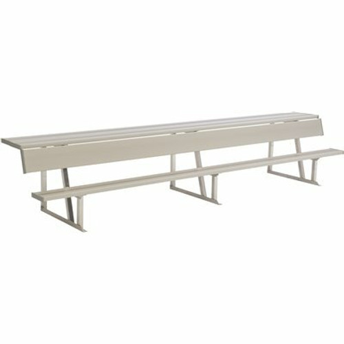 12 ft. All-Aluminum Portable Player's Bench with Back and Shelf 12 ft. All-Aluminum Portable Player's Bench with Back and Shelf