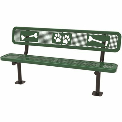 Green Surface Mount Paw & Bone Bench Green Surface Mount Paw & Bone Bench