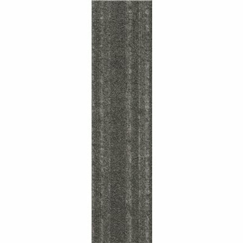 Foss Gray Commercial/Residential 9 in. x 36 in. Peel and Stick Carpet Tile Plank 16 Tiles/Case (36 sq. ft.) 310698087