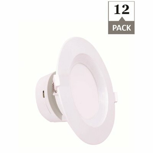 Simply Conserve 6 in. Canless 3000K New Construction or Remodel IC Rated Integrated LED Recessed Kit (12-Pack)