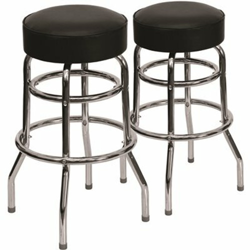 Carnegy Avenue 30.25 in. Black Bar Stool (2-pack)