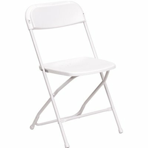 Carnegy Avenue White Plastic Seat with Metal Frame Folding Chair (Set of 2) 311163255