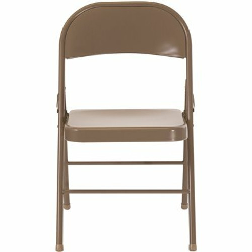 Carnegy Avenue Beige Metal Folding Chair (4-Pack)