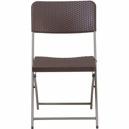 Carnegy Avenue Brown Metal Folding Chair (2-Pack)