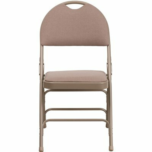 Flash Furniture Beige Fabric/Beige Frame Metal Folding Chair (4-Pack) 311175201 Flash Furniture Beige Fabric/Beige Frame Metal Folding Chair (4-Pack) 311175201