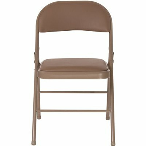 Flash Furniture Beige Metal Folding Chair (4-Pack) 311175220 Flash Furniture Beige Metal Folding Chair (4-Pack) 311175220