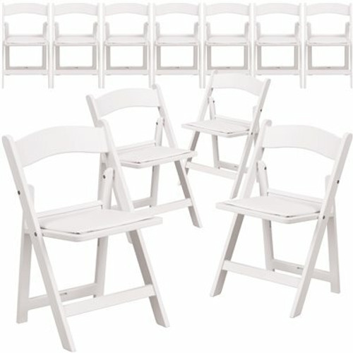 White Hercules Series Kids Padded Folding Chairs for Children up to 6 Years Old, Children's Event Seats (Set of 11)