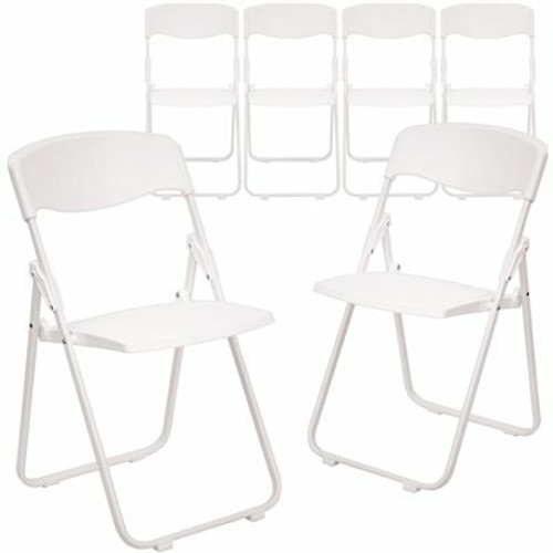 Carnegy Avenue White Metal Folding Chair (Set of 6)