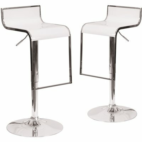 Carnegy Avenue 36.25 in. White Bar Stool (Set of 2)