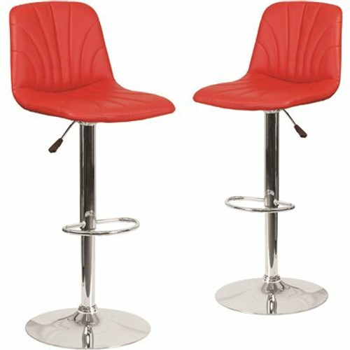 Carnegy Avenue 45.5 in. Red Bar Stool (Set of 2) 311237995