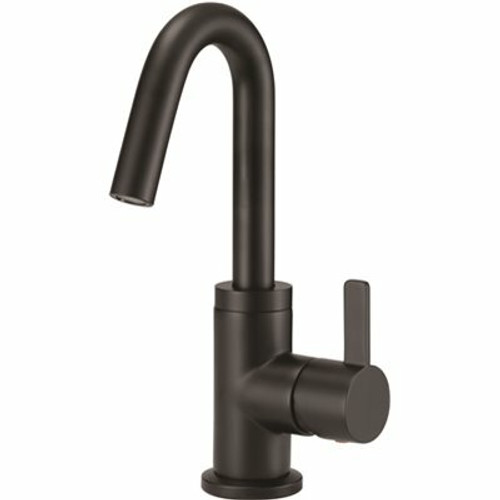 Gerber Amalfi Single Hole Single-Handle Bathroom Faucet with 50/50 Touch Down Drain Included 1.2 GPM in Satin Black Gerber Amalfi Single Hole Single-Handle Bathroom Faucet with 50/50 Touch Down Drain Included 1.2 GPM in Satin Black