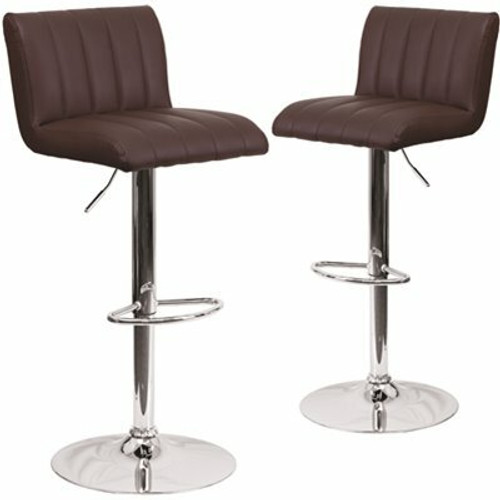 Carnegy Avenue 33.5 in. Brown Bar Stool (Set of2)