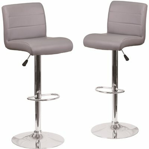Carnegy Avenue 34.5 in Gray Bar Stool (Set of 2)