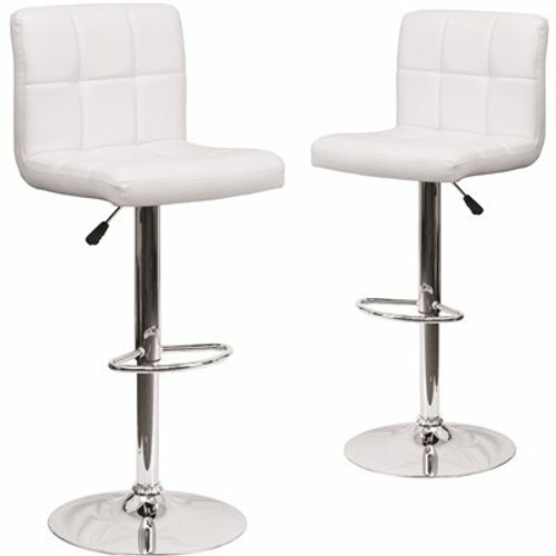 Carnegy Avenue 34 in White Bar Stool (Set of 2)