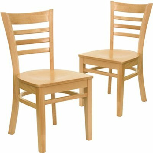 Carnegy Avenue Natural Wood Seat/Natural Wood Frame Restaurant Chairs (Set of 2) 311257061