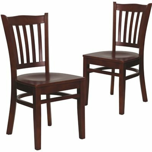 Carnegy Avenue Mahogany Wood Seat/Mahogany Wood Frame Restaurant Chairs (Set of 2) 311257080