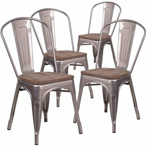 Carnegy Avenue Clear Coated Restaurant Chairs (Set of 4) 311257086