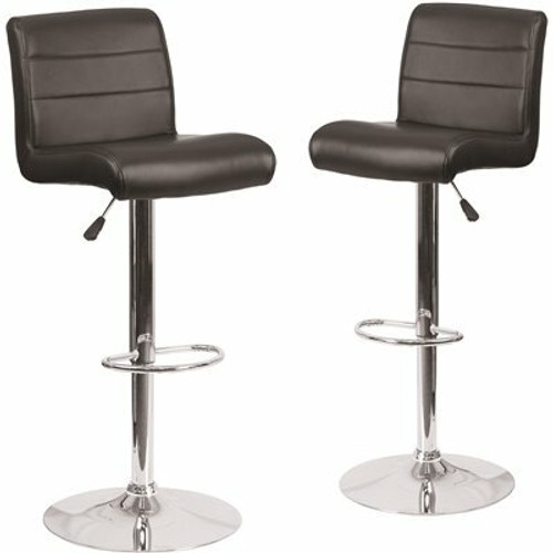 Carnegy Avenue 34.5 in. Black Bar stool (Set of 2) Carnegy Avenue 34.5 in. Black Bar stool (Set of 2)