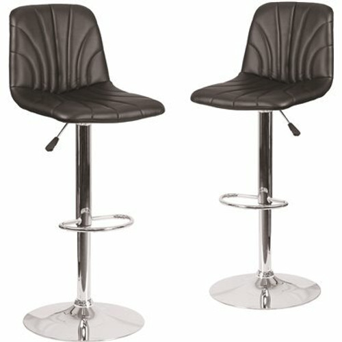 Carnegy Avenue 33.25 in. Black Bar stool (Set of 2) 311258120