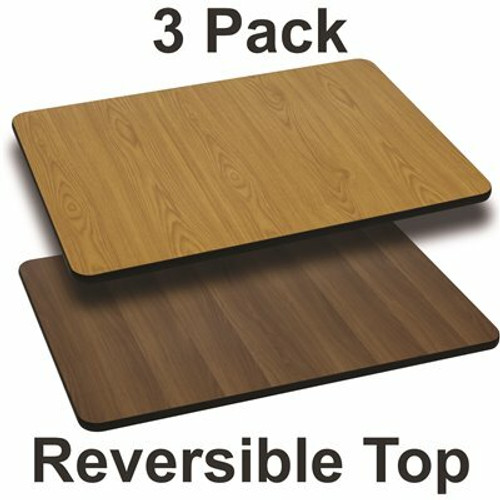 Carnegy Avenue Natural/Walnut Table Top (Set of 3) 311263308