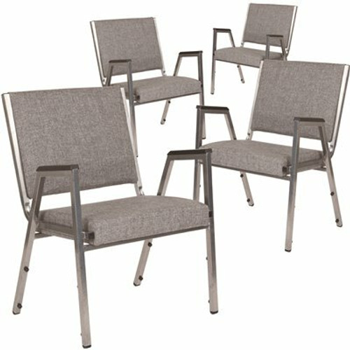 Carnegy Avenue Gray Fabric Bariatric Fabric Side Chair (Set of 4) 311265297