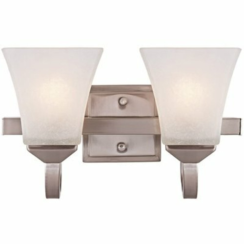Design House Torino 2-Light Satin Nickel Vanity Light Design House Torino 2-Light Satin Nickel Vanity Light