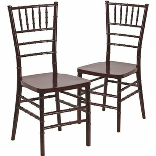 Carnegy Avenue Mahogany Resin Chiavari Chairs (Set of 2)