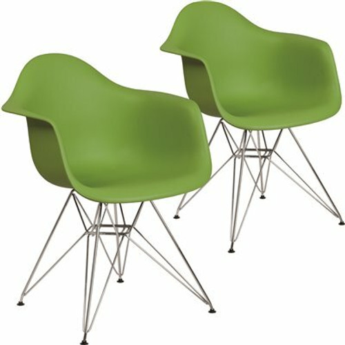 Carnegy Avenue Green Plastic Party Chairs (Set of 2) 311268392