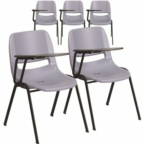 Carnegy Avenue Gray Tablet Arm Chairs (Set of 5) 311268400