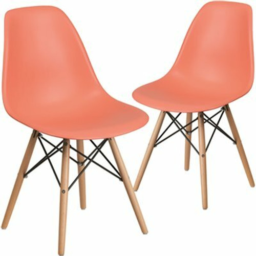 Carnegy Avenue Peach Plastic Party Chairs (Set of 2) 311268442