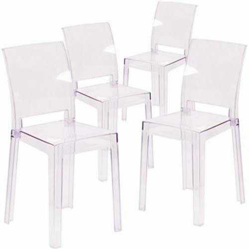 Carnegy Avenue Transparent Crystal Ghost Chairs (Set of 4) 311268450