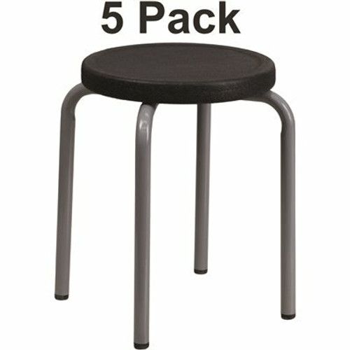 Carnegy Avenue Black Stackable Stools (Set of 5)