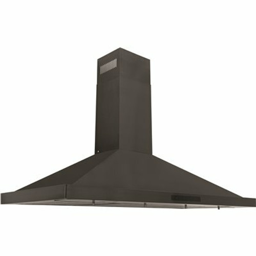 ZLINE Kitchen and Bath 48 in. 400 CFM Ducted Vent Wall Mount Range Hood in Black Stainless Steel