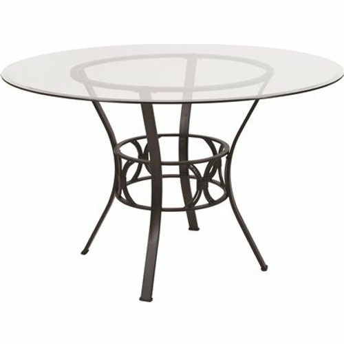 Carnegy Avenue Clear Top/Black Frame Dining Table 311515888
