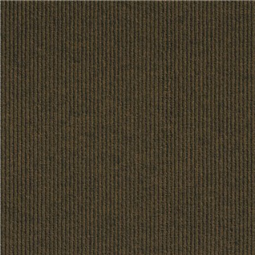 Foss Wide Wale - Rib - Mahogany Indoor/Outdoor 18 x 18 in. Peel and Stick Modular Carpet Tile Square (22.5 sq. ft.)