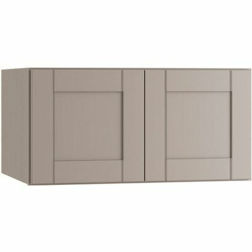 Arlington Veiled Gray Plywood Shaker Stock Assembled Wall Bridge Kitchen Cabinet Soft Close 36 in W x 24 in D x 12 in H Arlington Veiled Gray Plywood Shaker Stock Assembled Wall Bridge Kitchen Cabinet Soft Close 36 in W x 24 in D x 12 in H