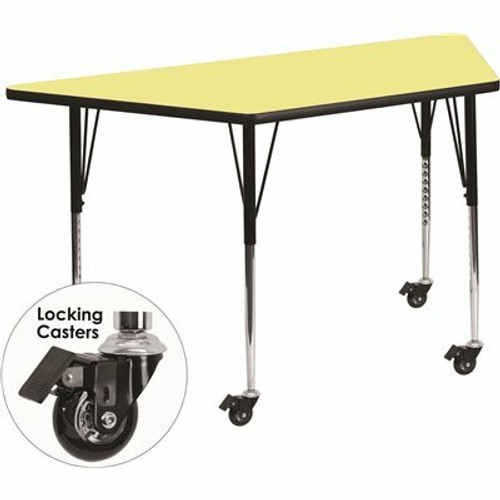 Carnegy Avenue 30.37 in. Yellow Kids Table 312195599