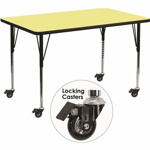 Carnegy Avenue 30.37 in. Yellow Kids Table 312195619