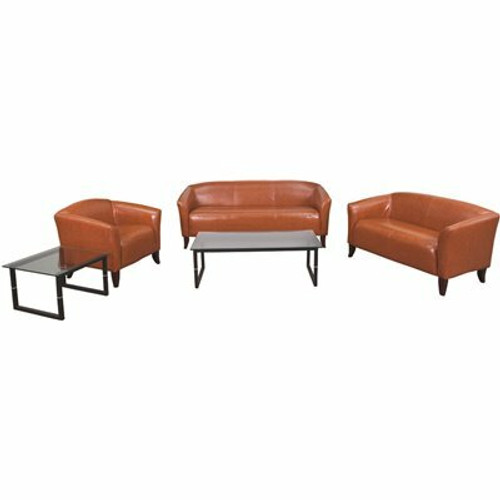 Flash Furniture 3-Piece Cognac Living Room Sets 312211283