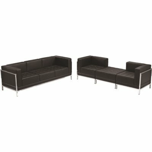 Carnegy Avenue 4-Piece Black Living Room Sets 312211286